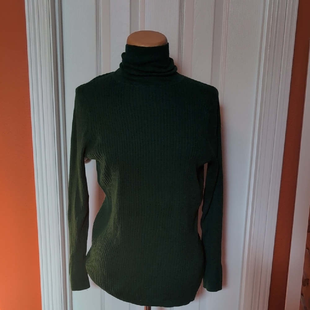 Talbots Dark Green Turtleneck Sweater